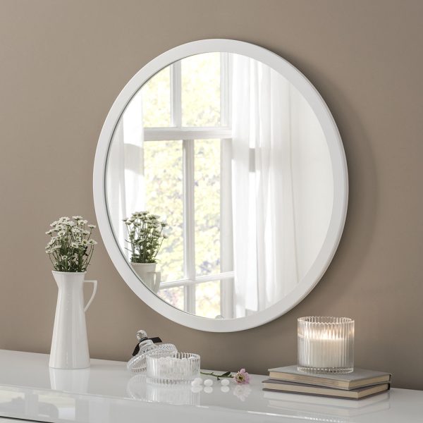 CLASSIC/CIRCLE Contemporary Mirror White 70cm x 70cm