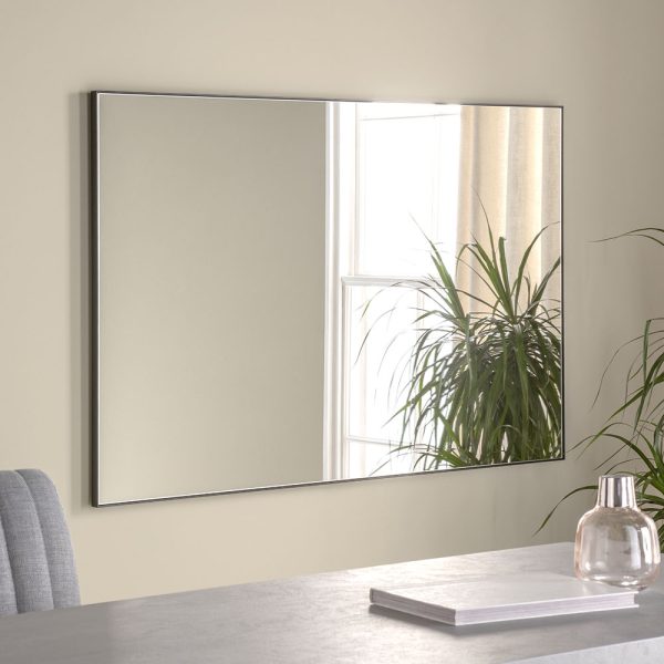 HORTON Contemporary Mirror BLACK 120cm x 80cm