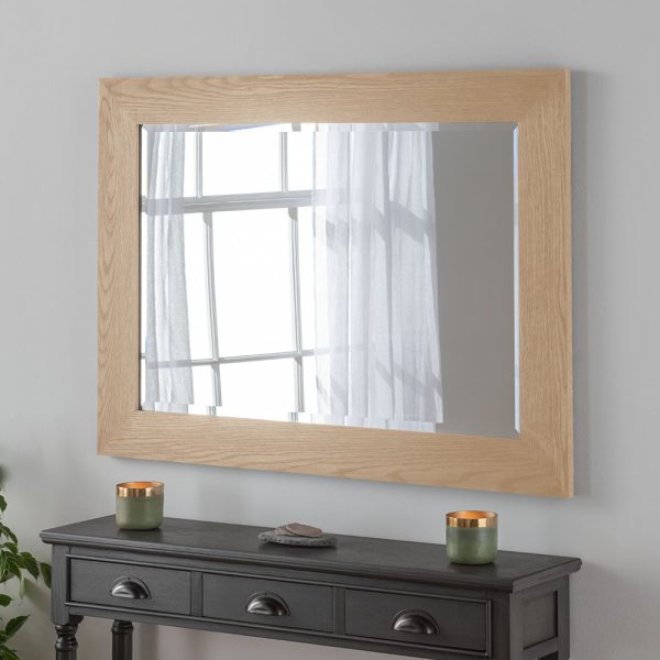 SOLID/OAK Rectangular framed Mirror  78cm x 169.5cm