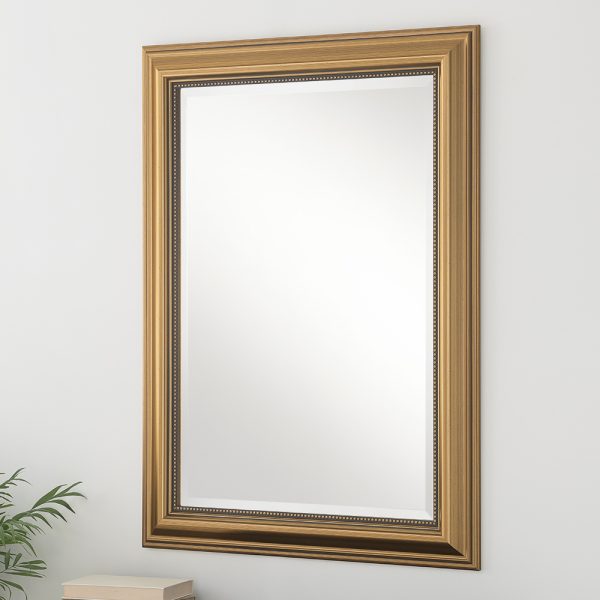 YG312 Rectangular framed Mirror Gold 103cm x 75cm