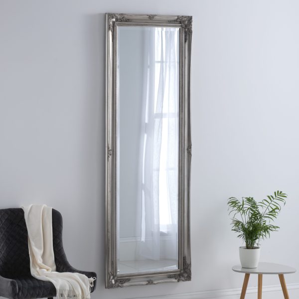 YG619/TALL Traditional Mirror Silver leaf 60cm x 166cm