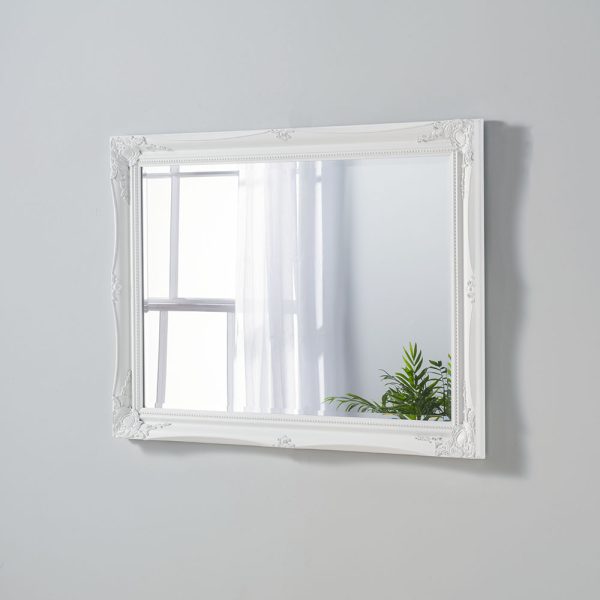 YG619 Traditional Mirror Matt White 90cm x 116cm