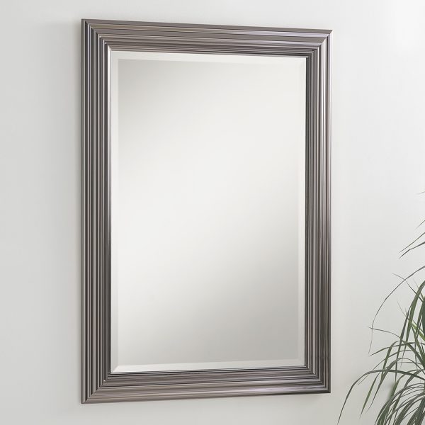 YG701 Rectangular framed Mirror Dark Chrome 75cm x 128.5cm